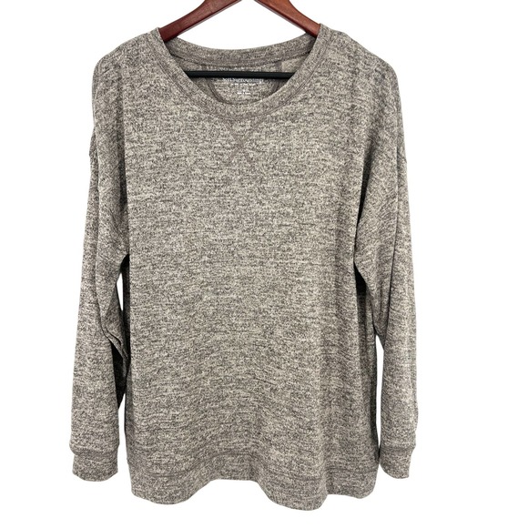 Soft Surroundings Womens Size Medium Cloud Gray Knit Sweatshirt Blouse Top Shirt - Picture 1 of 7